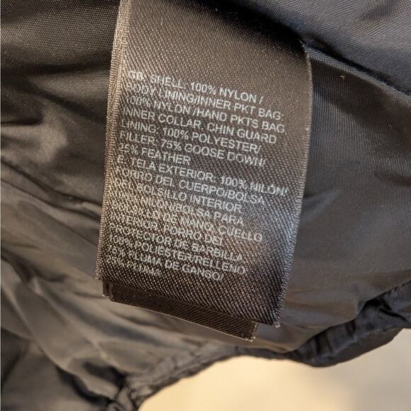 The North Face 550 Down Quilted Coat Black Winter Snow Ski Warm Layer - Size M - Picture 11 of 11